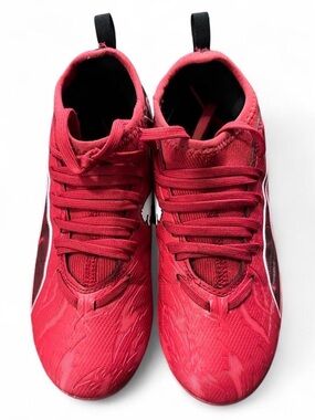 Puma Kids Red Lace-Up soccer cleats